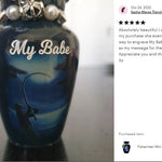 Fisherman Silhouette Keepsake Urn - Love Charms® Option