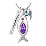Crystal Fish Ash Jewelry Urn - Love Charms™ Option