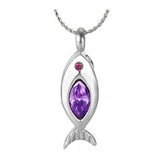 Crystal Fish Ash Jewelry Urn - Love Charms™ Option