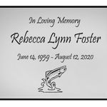 Jumping Fish Name Plates For Cremation Urns