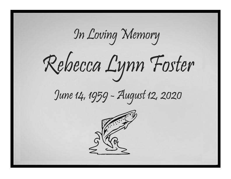 Jumping Fish Name Plates For Cremation Urns