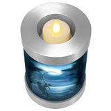 Fisherman Silhouette Candle Cremation Urn - Casting Fishing Urn - Engraving Available - LED Candle Included
