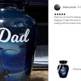 Fisherman Silhouette Keepsake Urn - Love Charms® Option