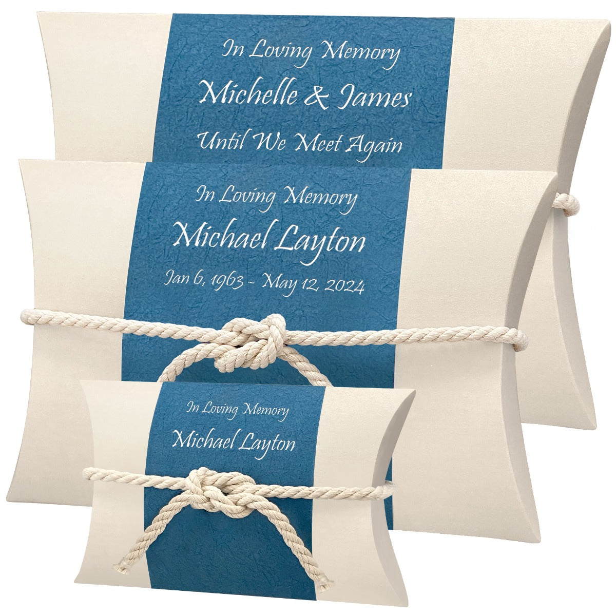 Fisherman Peaceful Pillow® Water Burial Cremation Urn - Biodegradable Burial At Sea Urn - Wide River Urn