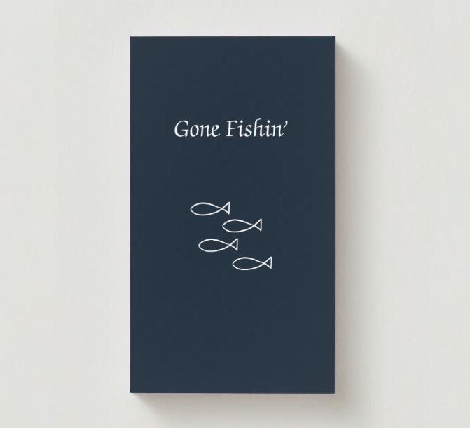 Fisherman Silhouette - Gone Fishin' Memorial Cards - Funeral  Cards - Celebration of Life Cards