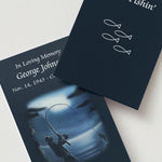 Fisherman Silhouette - Gone Fishin' Memorial Cards - Funeral  Cards - Celebration of Life Cards