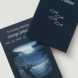 Fisherman Silhouette - Gone Fishin' Memorial Cards - Funeral  Cards - Celebration of Life Cards
