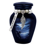 Fisherman Silhouette Keepsake Urn - Love Charms® Option