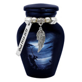 Fisherman Silhouette Keepsake Urn - Love Charms® Option