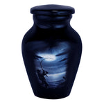 Fisherman Silhouette Keepsake Urn - Love Charms® Option