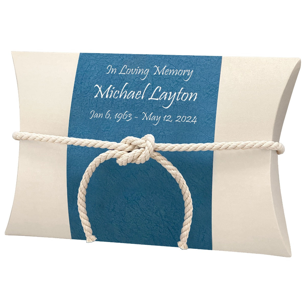 Fisherman Peaceful Pillow® Water Burial Cremation Urn - Biodegradable Burial At Sea Urn - Wide River Urn