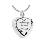 Always In My Heart Fishing Pole Ash Pendant Urn - Love Charms® Option