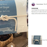 Fisherman Turtle Peaceful Pillow® Water Burial Cremation Urn - Biodegradable Burial At Sea Urn - Wide River Urn