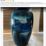 Fisherman Silhouette Medium or Adult Cremation Urn - Tribute Wreath™ - Pro Personalization - Burial Vault Option