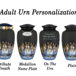 Free Cremation Adult Urn - Shipping Fee Required - Choose Urn Engraving - Tribute Wreath Option 