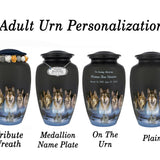 Free Cremation Adult Urn - Shipping Fee Required - Choose Urn Engraving - Tribute Wreath Option 