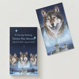 Five Wolves Moon Memorial Cards - Funeral  Cards - Celebration of Life Cards