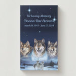 Five Wolves Moon Memorial Cards - Funeral  Cards - Celebration of Life Cards