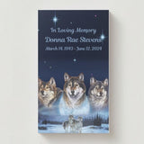 Five Wolves Moon Memorial Cards - Funeral  Cards - Celebration of Life Cards