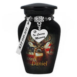 Buck USA Flag Deer Mini Urn - Love Charms® Option