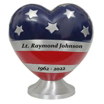 Flag Heart Medium Urn