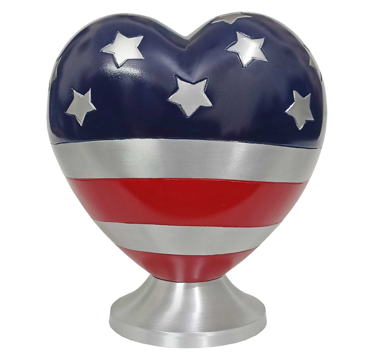 Flag Heart Medium Urn