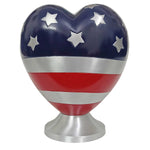 Flag Heart Keepsake Heart Urn