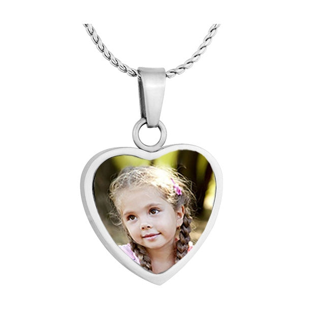 Color Photo Swing Heart Urn Pendant - Love Charms Option