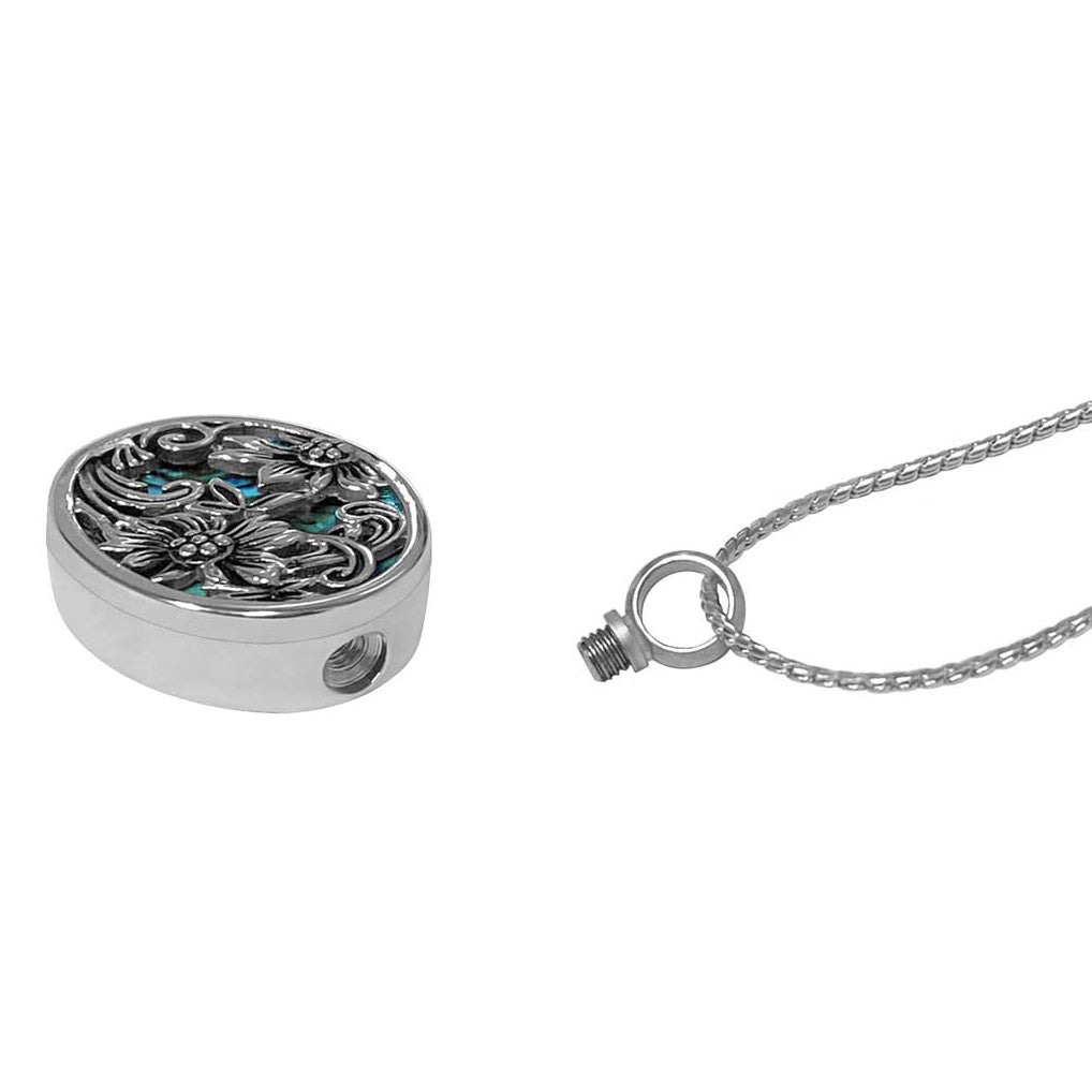 Rainbow Floral Pendant Urn - Love Charms® Option
