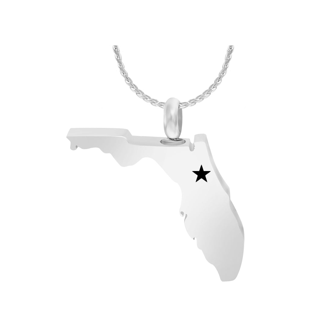 Florida State Cremation Jewelry Urn - Love Charms® ~ Engrave A Star Options