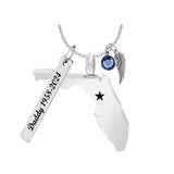Florida State Cremation Jewelry Urn - Love Charms® ~ Engrave A Star Options