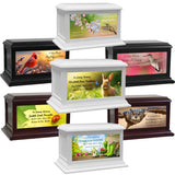 Spring Flowers, Birds & Bugs Adult or Medium Wood Keep The Memory® Urn Cremation Urn 