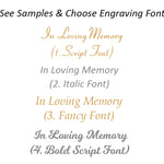 Baseball Bat Golden Cremation Jewelry - Birthstone Option