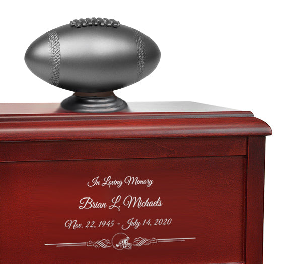Football Redwood Adult or Medium Urn