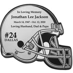 Football Cremation Urn Name Plate