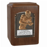 Major Sports & Fire Fighter Plaque Adult Wood Cremation Urns - Free Engraving