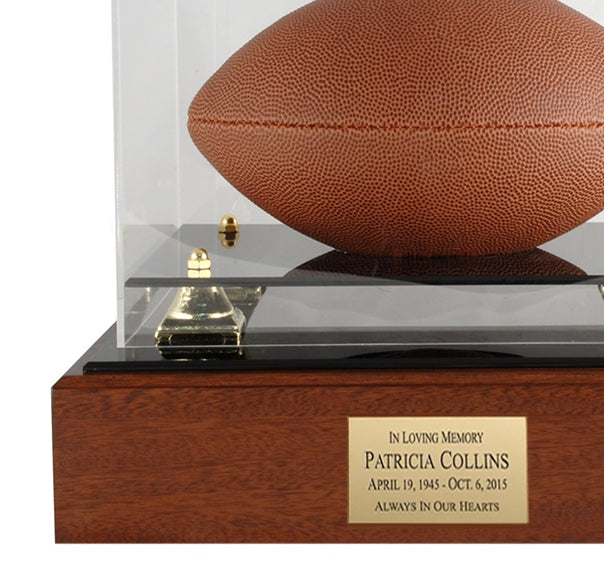 Football Case Memorial Urn - AUTOGRAPH FOOTBALL
