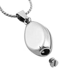 Football Cremation Jewelry Urn - Love Charms Option