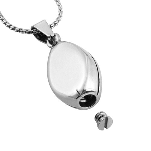 Football Cremation Jewelry Urn - Love Charms Option