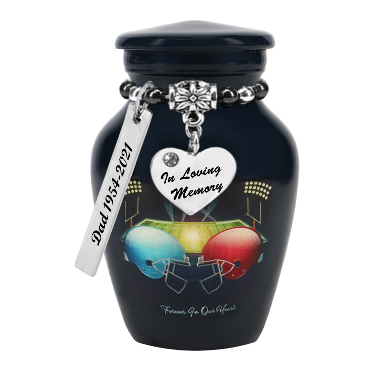Football - Forever In My Heart Mini Urn - Love Charms® Option