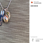 Football Cremation Jewelry Urn - Love Charms™ Option