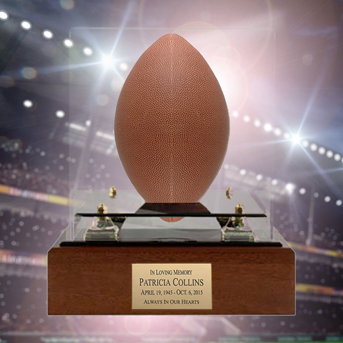 Football Teed Case Memorial Urn - AUTOGRAPH FOOTBALL