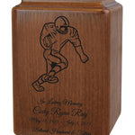 Custom Wood Football Urn 