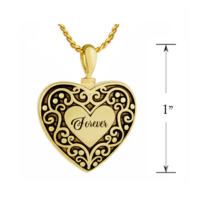 Forever 10KT or 14KT Gold Cremation Jewelry Urn - SHIPS NOW