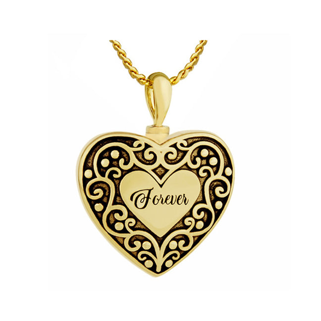 Forever 10KT or 14KT Gold Cremation Jewelry Urn - SHIPS NOW