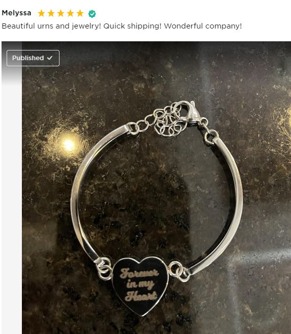Forever In My Heart ~ Heart Bracelet Urn
