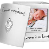 Baby Photo Forever In My Heart Keepsake Urn - Professional Engraving Option