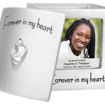 Mom or Dad Photo Forever In My Heart Keepsake Urn - Professional Engraving Option
