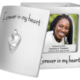Mom or Dad Photo Forever In My Heart Keepsake Urn - Professional Engraving Option