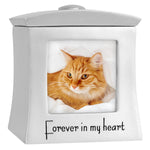 Cat Photo Forever In My Heart Keepsake Urn - Professional Engraving Option